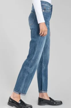 Le Temps des Cerises 400/18 Mom Regular Taille Haute 7/8Eme Jeans Bleu N°2-Femme Coupe Regular