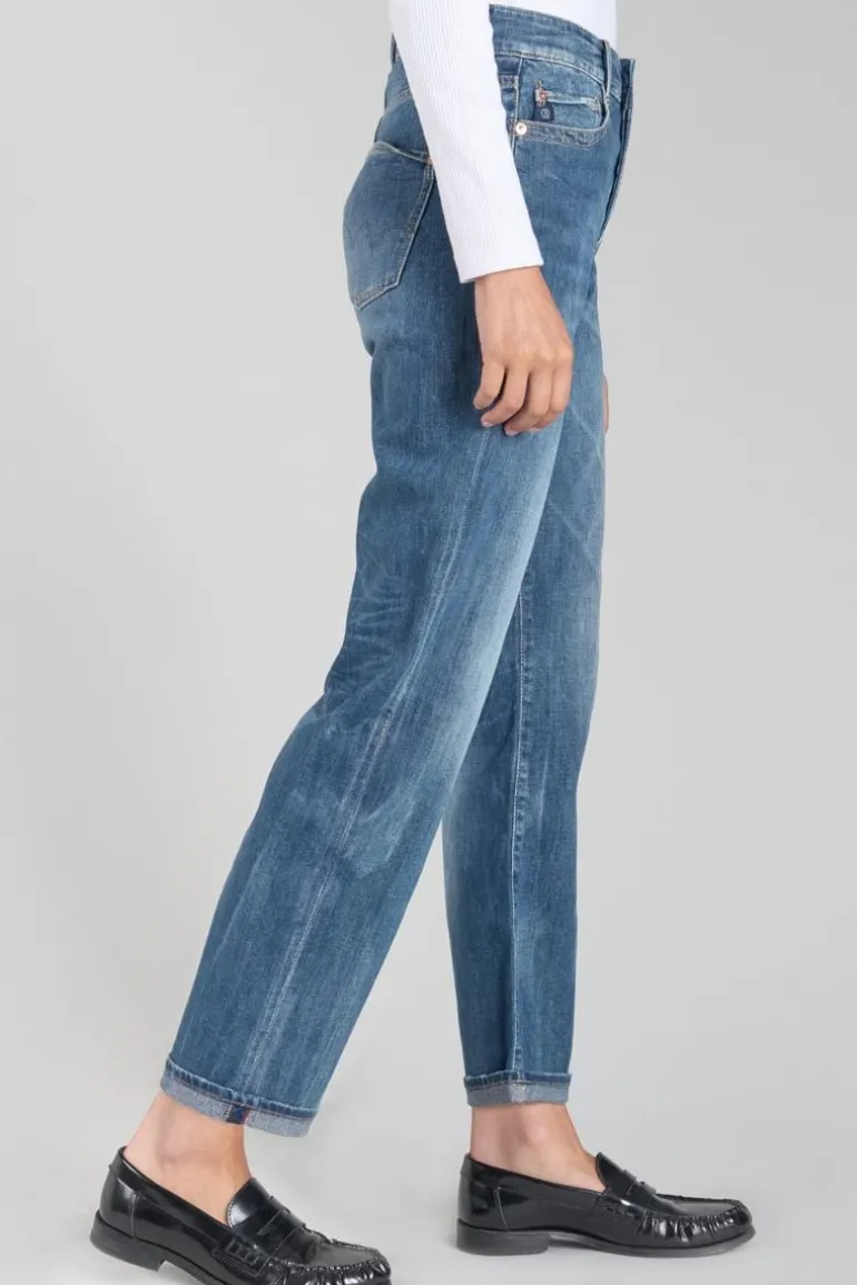 Le Temps des Cerises 400/18 Mom Regular Taille Haute 7/8Eme Jeans Bleu N°2-Femme Coupe Regular