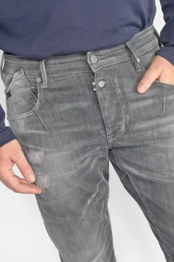 Le Temps des Cerises Alost 900/3 Tapered Arque Jeans Destroy Gris N°1-Homme Coupe Tapered