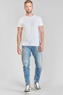 Le Temps des Cerises Alost 900/03 Tapered Arque Jeans Destroy Bleu N°4-Homme Coupe Tapered