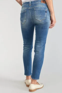 Le Temps des Cerises Anil Pulp Slim Taille Haute 7/8Eme Jeans Destroy Bleu N°3-Femme Coupe Slim