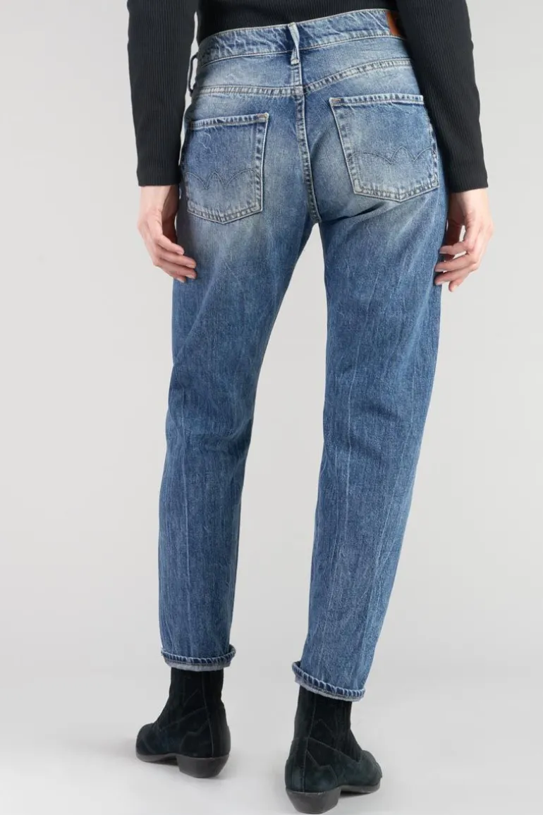 Le Temps des Cerises Basic 400/20 Mom Taille Haute 7/8Eme Jeans Bleu N°4-Femme Coupe Mom