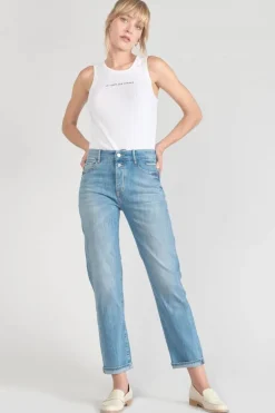 Le Temps des Cerises Basic 400/18 Mom Taille Haute 7/8Eme Jeans Bleu N°4-Femme Coupe Regular