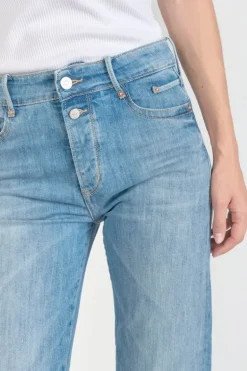 Le Temps des Cerises Basic 400/18 Mom Taille Haute 7/8Eme Jeans Bleu N°4-Femme Coupe Regular
