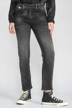 Le Temps des Cerises Basic 400/17 Mom Taille Haute 7/8Eme Jeans Noir N°1-Femme Coupe Regular