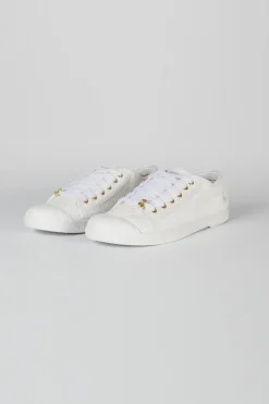 Le Temps des Cerises Baskets Basic A Dentelle Blanche-Femme Chaussures