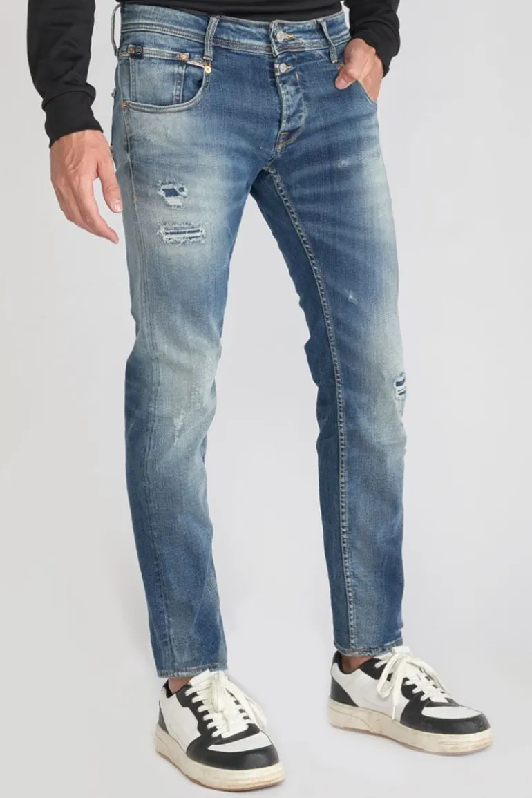 Le Temps des Cerises Bellarys 800/12 Regular Jeans Destroy Vintage Bleu N°3-Homme Coupe Regular Confort