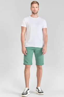 Le Temps des Cerises Bermuda Chino Jogg Swoop Vert D'Eau-Homme Shorts & Bermudas