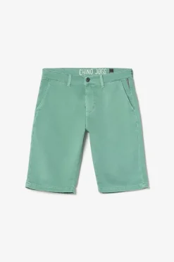 Le Temps des Cerises Bermuda Chino Jogg Swoop Vert D'Eau-Homme Shorts & Bermudas