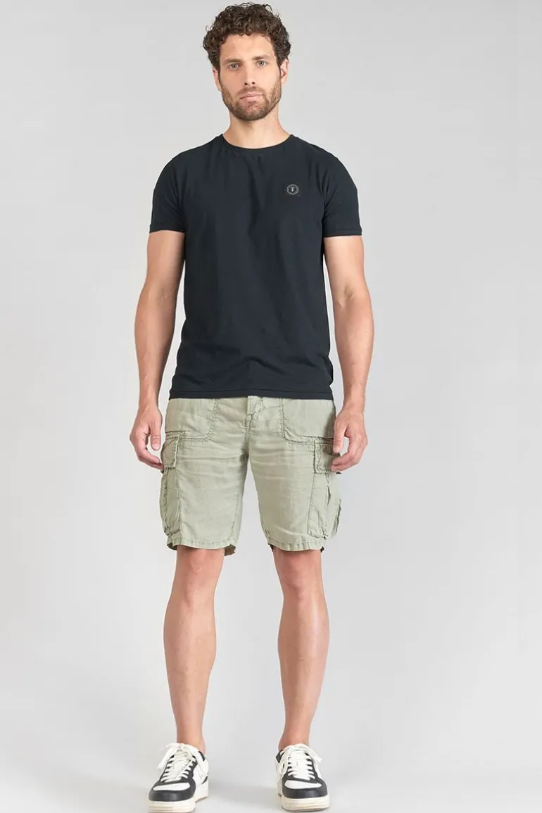 Le Temps des Cerises Bermuda En Lin Rocca Vert Amande-Homme Shorts & Bermudas