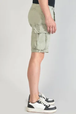Le Temps des Cerises Bermuda En Lin Rocca Vert Amande-Homme Shorts & Bermudas