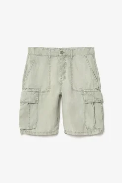 Le Temps des Cerises Bermuda En Lin Rocca Vert Amande-Homme Shorts & Bermudas