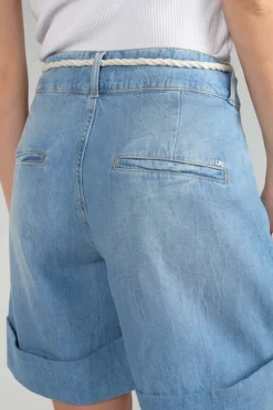 Le Temps des Cerises Bermuda Hellia En Jeans Bleu Clair-Femme Jupes & Shorts