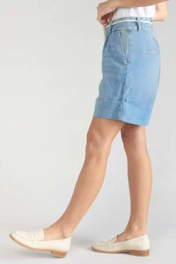 Le Temps des Cerises Bermuda Hellia En Jeans Bleu Clair-Femme Jupes & Shorts