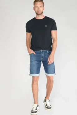 Le Temps des Cerises Bermuda Jogg Bleu Moyen-Homme Blue Jogg