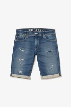 Le Temps des Cerises Bermuda Jogg Oc Bleu Delave Destroy-Homme Blue Jogg