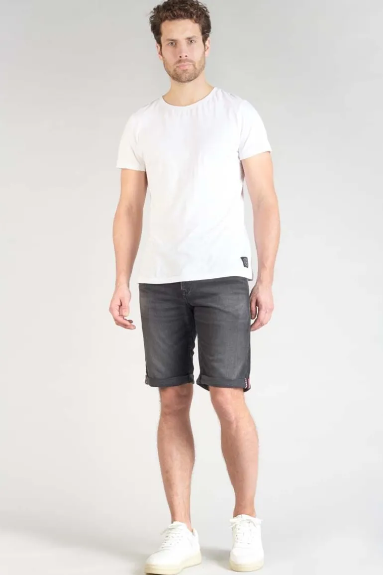 Le Temps des Cerises Bermuda Jogg Oc En Jeans Noir Delave-Homme Blue Jogg