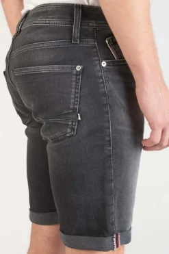 Le Temps des Cerises Bermuda Jogg Oc En Jeans Noir Delave-Homme Blue Jogg