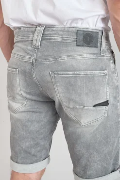 Le Temps des Cerises Bermuda Jogg Oc Gris Delave Destroy-Homme Blue Jogg