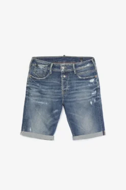 Le Temps des Cerises Bermuda Laredo En Jeans Bleu Fonce Destroy-Homme Bermudas