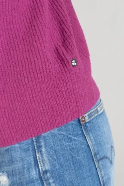 Le Temps des Cerises Cardigan Enel Violine-Femme Pulls & Sweats & Cardigans