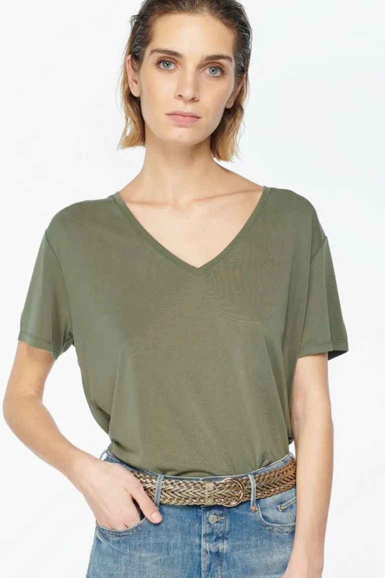 Le Temps des Cerises Ceinture En Cuir Jova Tressee Doree-Femme Ceintures