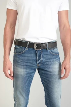 Le Temps des Cerises Ceinture Libar En Cuir Noir-Homme Ceintures