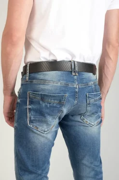 Le Temps des Cerises Ceinture Libar En Cuir Noir-Homme Ceintures