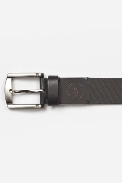 Le Temps des Cerises Ceinture Libar En Cuir Noir-Homme Ceintures