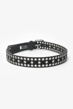 Le Temps des Cerises Ceinture Lucia En Cuir Velours Noir-Femme Ceintures