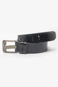 Le Temps des Cerises Ceinture Ostra En Cuir Noir-Homme Ceintures