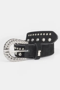 Le Temps des Cerises Ceinture Smara En Cuir Noir-Femme Ceintures
