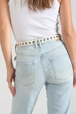 Le Temps des Cerises Ceinture Taouna En Cuir Blanc-Femme Ceintures