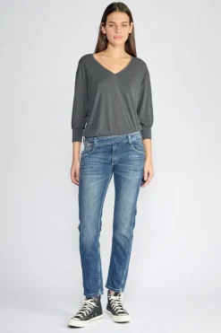 Le Temps des Cerises Chara 200/43 Boyfit Jeans Destroy Bleu N°4-Femme Coupe Boyfit