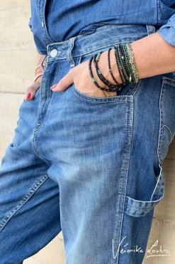 Le Temps des Cerises Charpentier Boyfit By Veronika Loubry Jeans Bleu N°2-Femme Coupe Boyfit