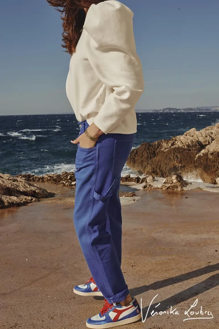 Le Temps des Cerises Charpentier Boyfit By Veronika Loubry Jeans Bleu-Femme Coupe Boyfit