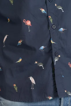 Le Temps des Cerises Chemise Birdy A Motif Oiseaux-Homme Chemises