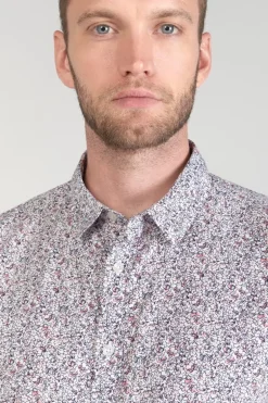 Le Temps des Cerises Chemise Flam A Motif Fleuri Rose-Homme Chemises
