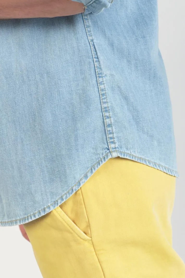 Le Temps des Cerises Chemise Juanito En Jeans Bleu Clair-Homme Chemises Et Vestes