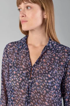 Le Temps des Cerises Chemise Luz A Motif Leopard-Femme Chemises
