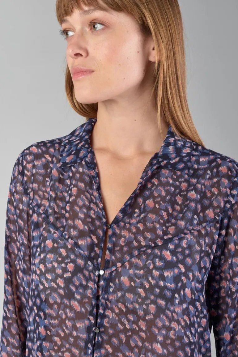 Le Temps des Cerises Chemise Luz A Motif Leopard-Femme Chemises