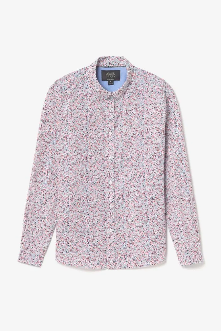 Le Temps des Cerises Chemise Rodel A Motif Fleuri Rouge Et Bleu-Homme Chemises
