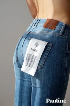 Le Temps des Cerises Collab @Paulinetrrs Pablo Taille Haute 7/8Eme Jeans Bleu N°4-Femme Coupe Regular