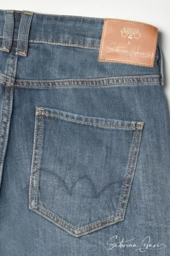 Le Temps des Cerises Collab @Sabrinacsari Roma 400/19 Mom Taille Haute Jeans Bleu N°1-Femme Coupe Regular