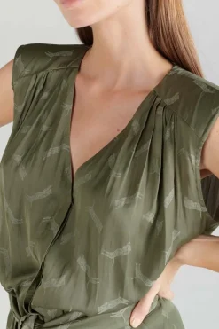 Le Temps des Cerises Combinaison Pantalon Arte En Jacquard Kaki-Femme Combinaisons