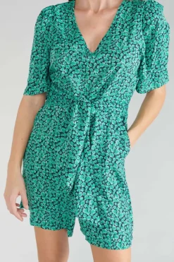 Le Temps des Cerises Combi-Short Amira A Motif Vert-Femme Combinaisons