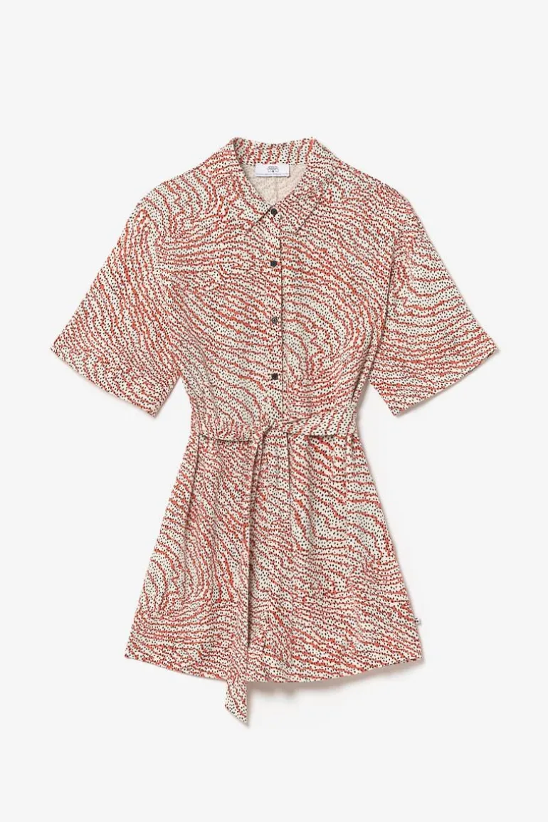 Le Temps des Cerises Combi-Short Zely A Motif Orange Et Noir-Femme Shorts & Jupes