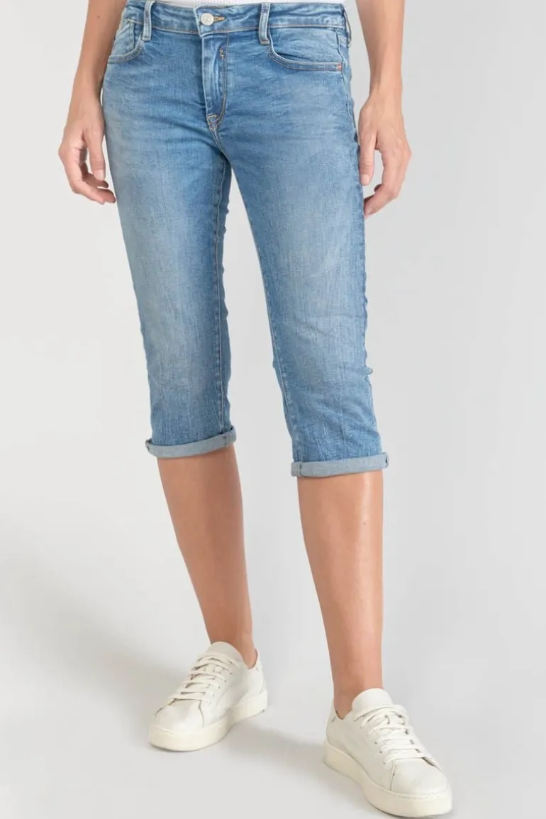 Le Temps des Cerises Corsaire Oriol En Jeans Bleu Delave-Femme Jupes & Shorts