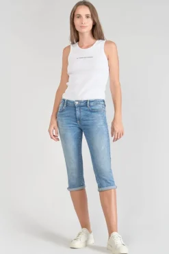 Le Temps des Cerises Corsaire Oriol En Jeans Bleu Delave-Femme Jupes & Shorts