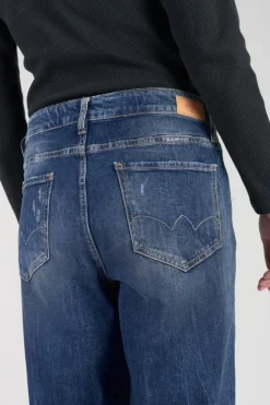 Le Temps des Cerises Cosy Boyfit 7/8Eme Jeans Destroy Bleu N°2-Femme Coupe Boyfit